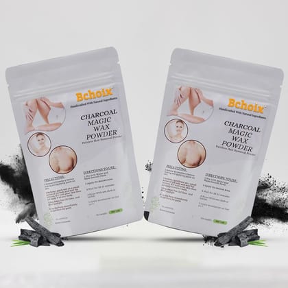 Bchoix Natural Herbal Wax Powder No Side Effects | Unisex Hair Removal Powder For All Hair & Skin Types Leg,Hand,Chest,Bikini Area Organic Hair Removal Wax Powder For Bikini | (Charcoal Combo of 2) Bchoix Natural Herbal Wax Powder No Side Effects | Unisex Hair Removal Powder For All Hair & Skin Types Leg,Hand,Chest,Bikini Area Organic Hair Removal Wax Powder For Bikini | (Charcoal Combo of 2)