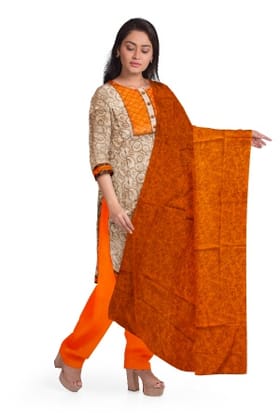 Cream Cotton Salwar Suit Fabric with Chiffon Dupatta Cream Cotton Salwar Suit Fabric with Chiffon Dupatta