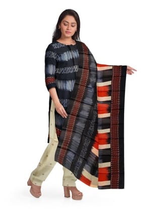 Black Cotton Salwar Suit Fabric with Cotton Dupatta Black Cotton Salwar Suit Fabric with Cotton Dupatta