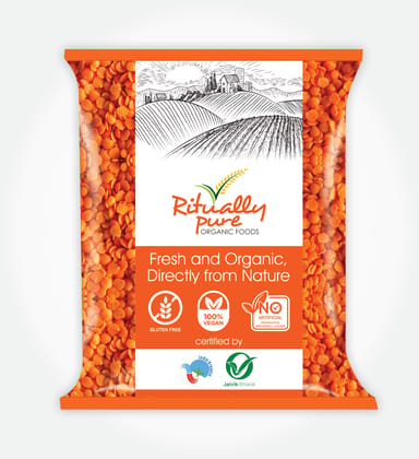 Ritually Pure 100% Organic | Dry & Unpolished Pulses | Masoor Lal Dal | 1 Kg Pack Ritually Pure 100% Organic | Dry & Unpolished Pulses | Masoor Lal Dal | 1 Kg Pack