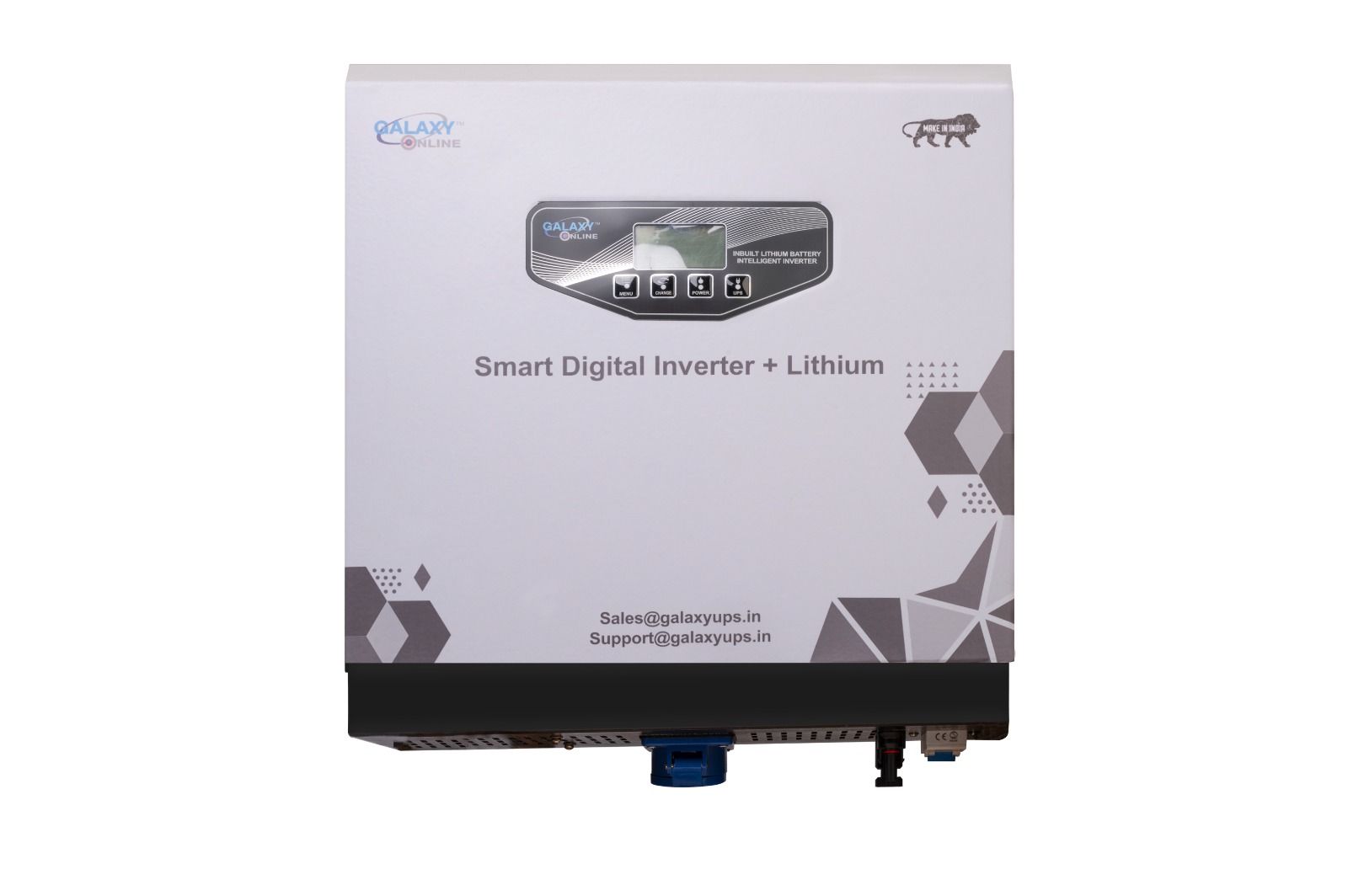 Galaxy 500 VA wall mounted Digital smart Inverter with Inbuilt Lithium Battery with Backup time of 3Hrs@ 100 W with Solar Suitable For Home| Offices|shops