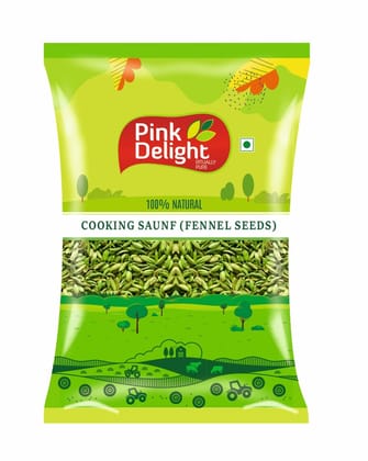 Pink Delight Spices | Saunf Cooking (Fennel seeds) | Natural & Organic Whole Spices | 500 Gm Pack