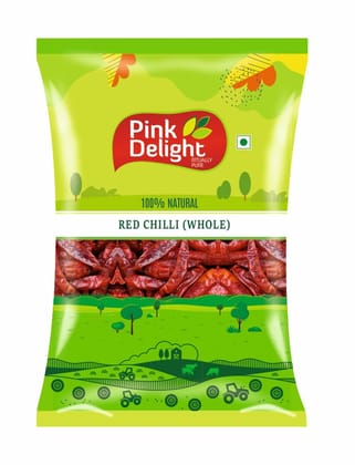 Pink Delight Spices | Lal Mirch Sabut (Red Chilli Whole) | Natural & Organic Whole Spices | 500 Gm Pack Pink Delight Spices | Lal Mirch Sabut (Red Chilli Whole) | Natural & Organic Whole Spices | 500 Gm Pack