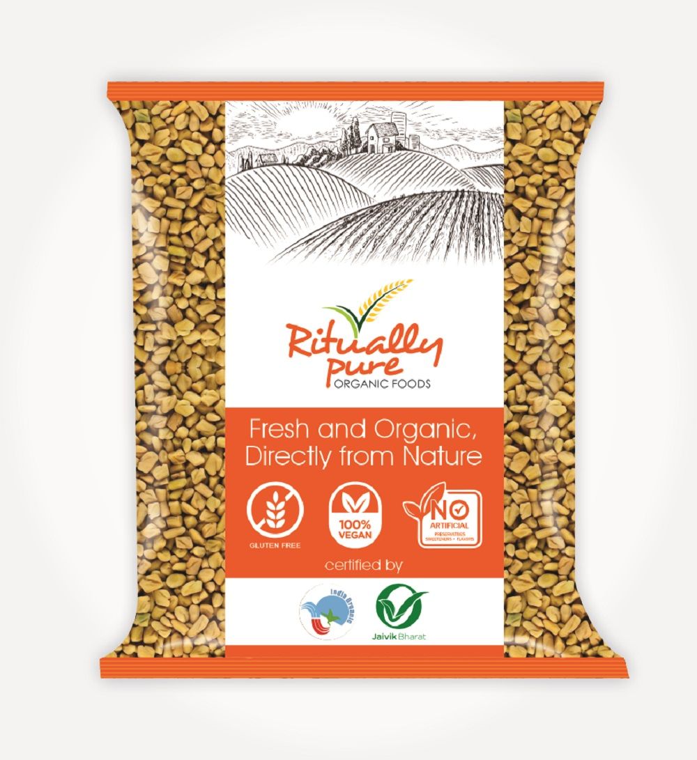 Ritually Pure 100% Organic | Natural Spices | Dana Methi (Fenugreek) | 200 Gm Pack
