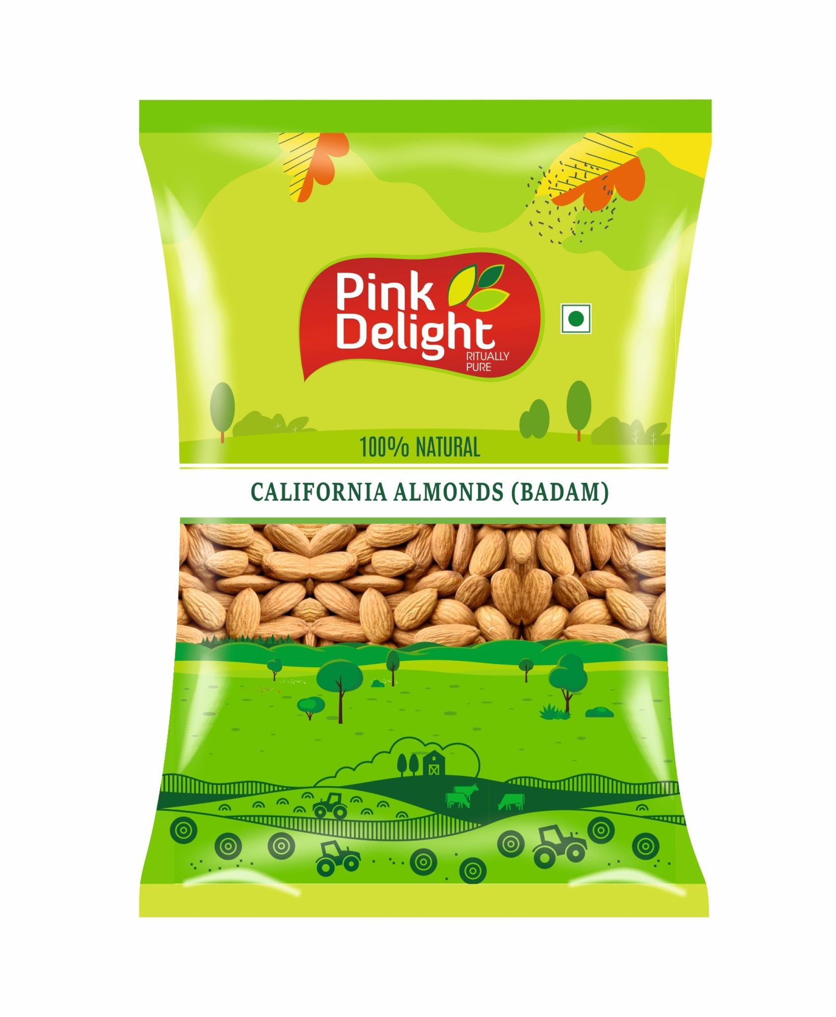 Pink Delight | Badam (Almonds) | Natural & Organic Dry Fruilts | 500 Gm Pack