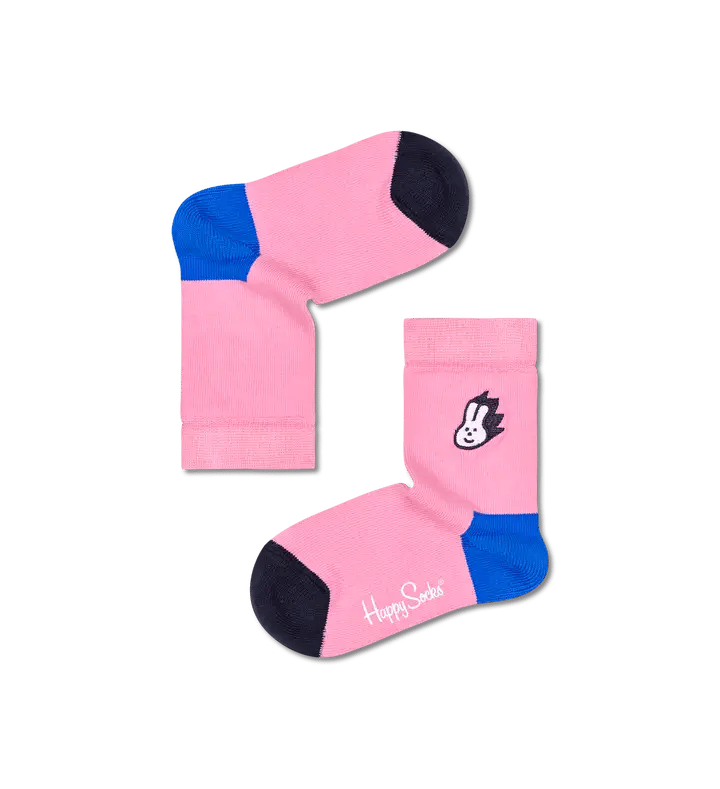 Happy Socks Kids Embroidery Bunny Sock