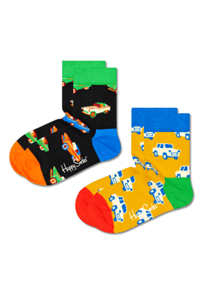 Happy Socks Kids 2 Pack Car Sock