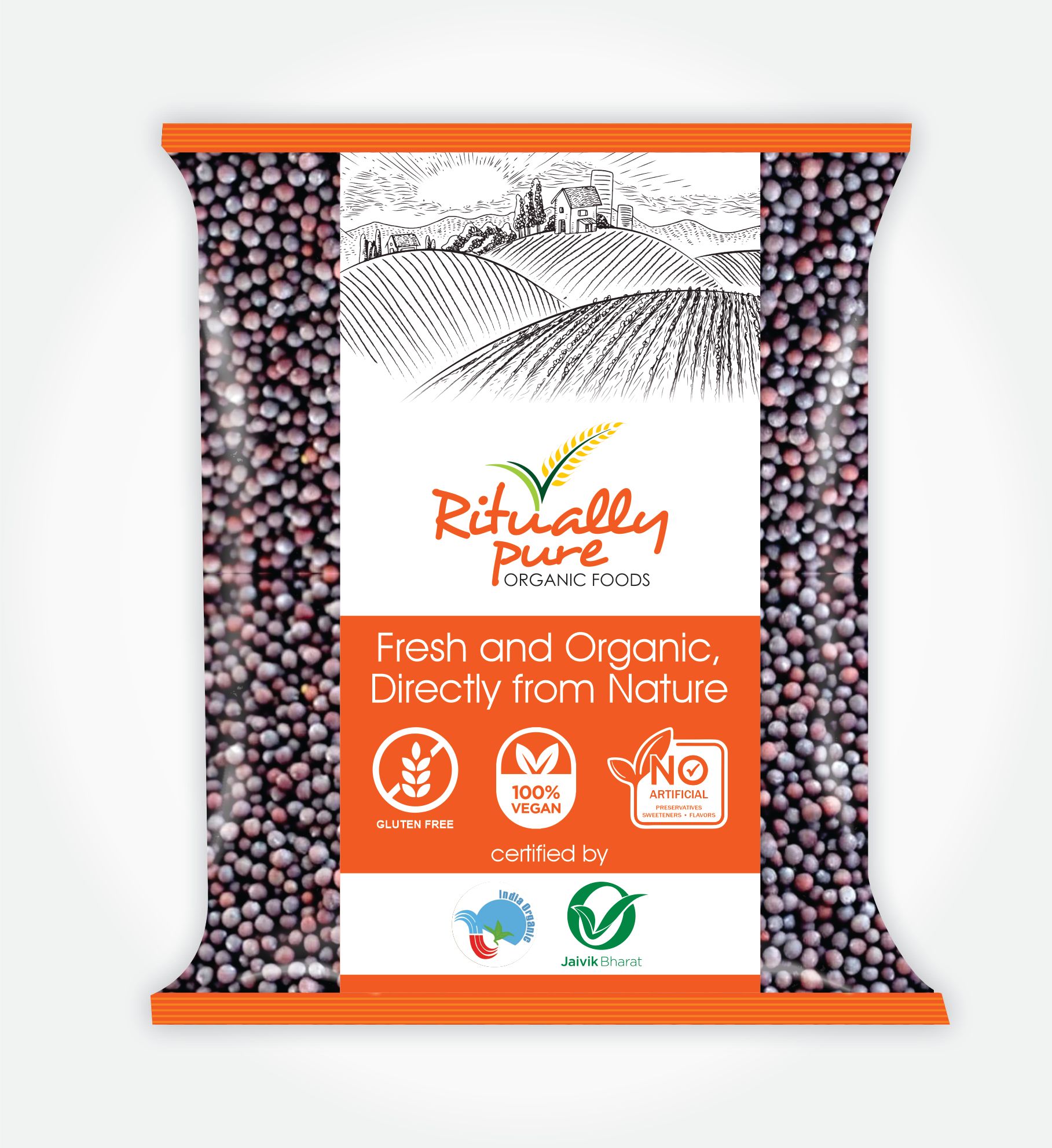 Ritually Pure 100% Organic | Natural Spices | Sarso Black (Mustard Seed) | 200 Gm Pack