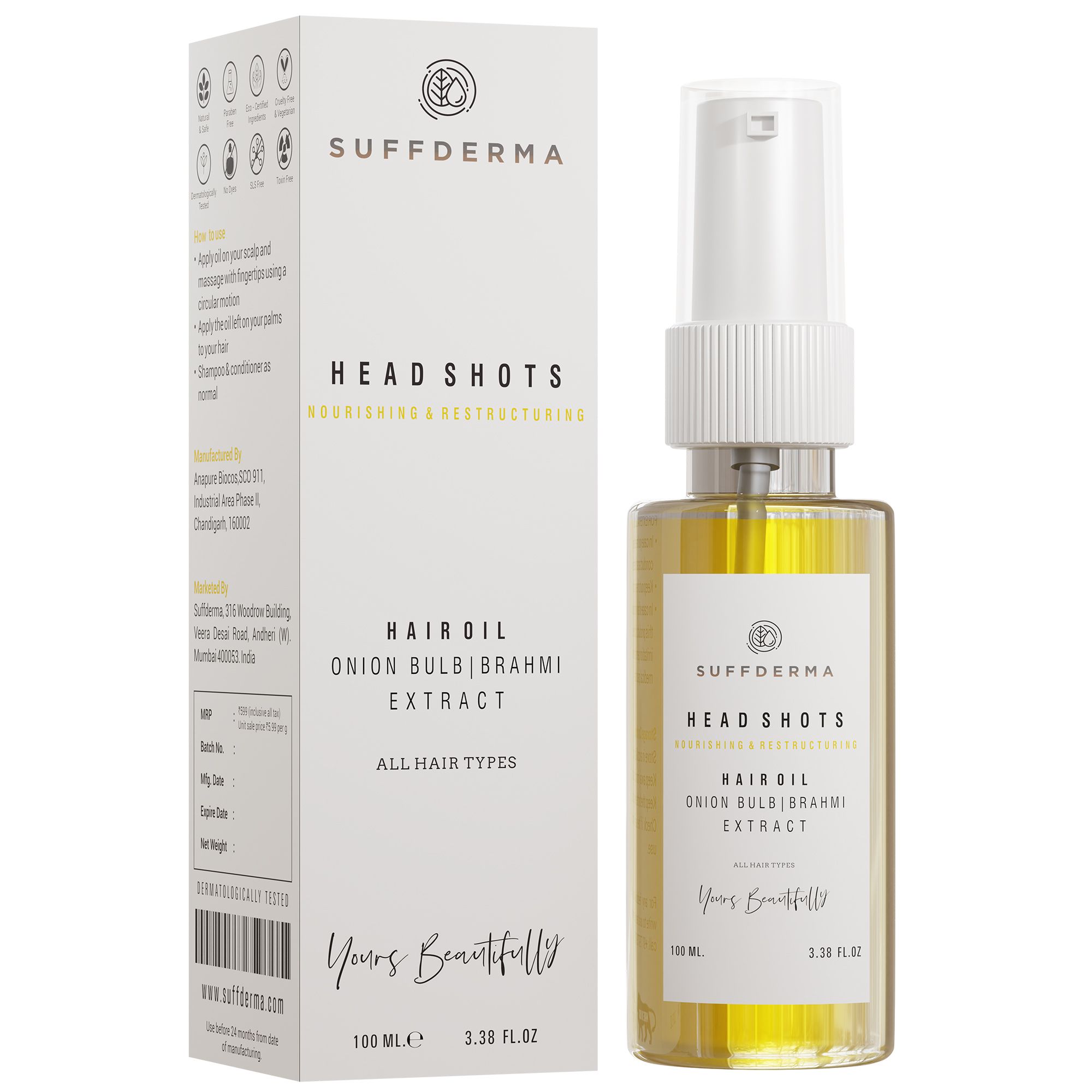 Head Shots Hair Growth Oil - 100ml