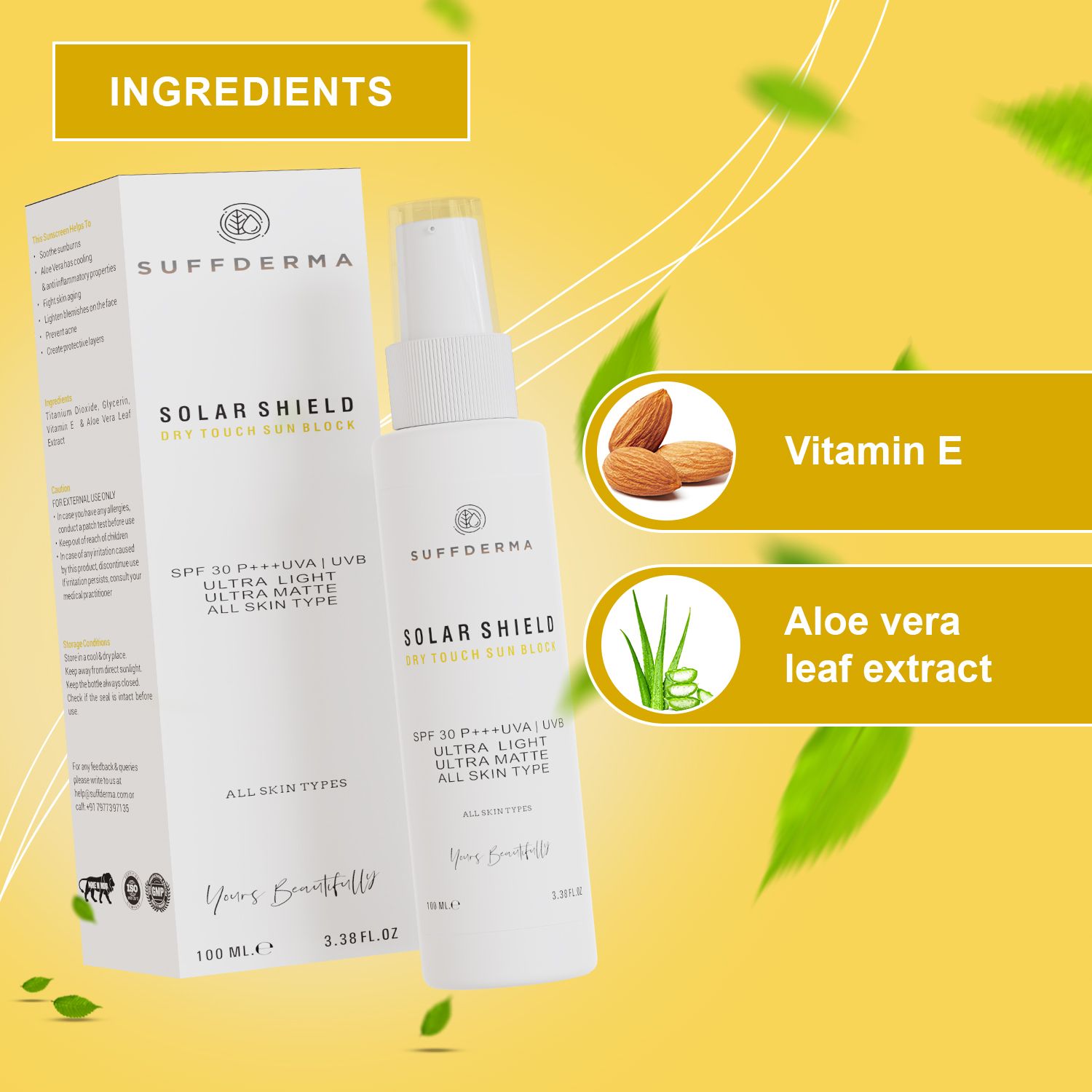 Suffderma Solar Shield Dry Touch Sunblock -100 ML