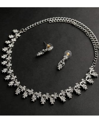 Mad Club AD Stones Studded Choker Necklace Set for Women Mad Club AD Stones Studded Choker Necklace Set for Women