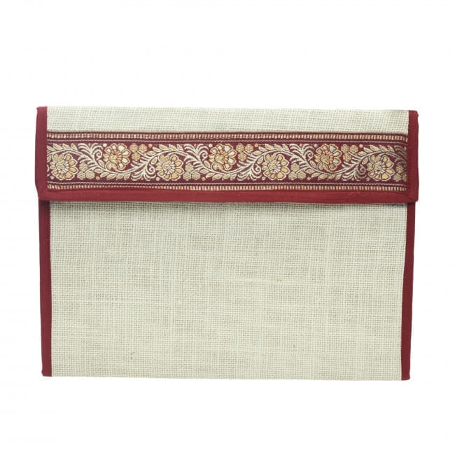 Tribes India Carmine Jute File Folder