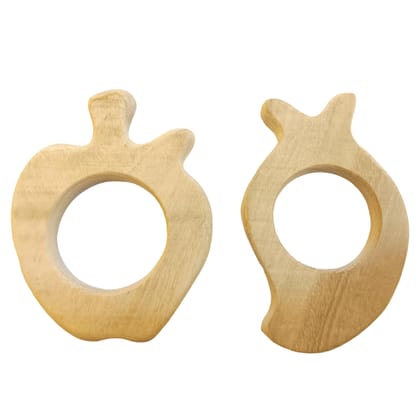 Neem Wood Teethers for Babies of Age 0 to 3 Years | Pure Organic Teething Toys for Infants | Apple & Mango Shapes Neem Wood Teethers for Babies of Age 0 to 3 Years | Pure Organic Teething Toys for Infants | Apple & Mango Shapes