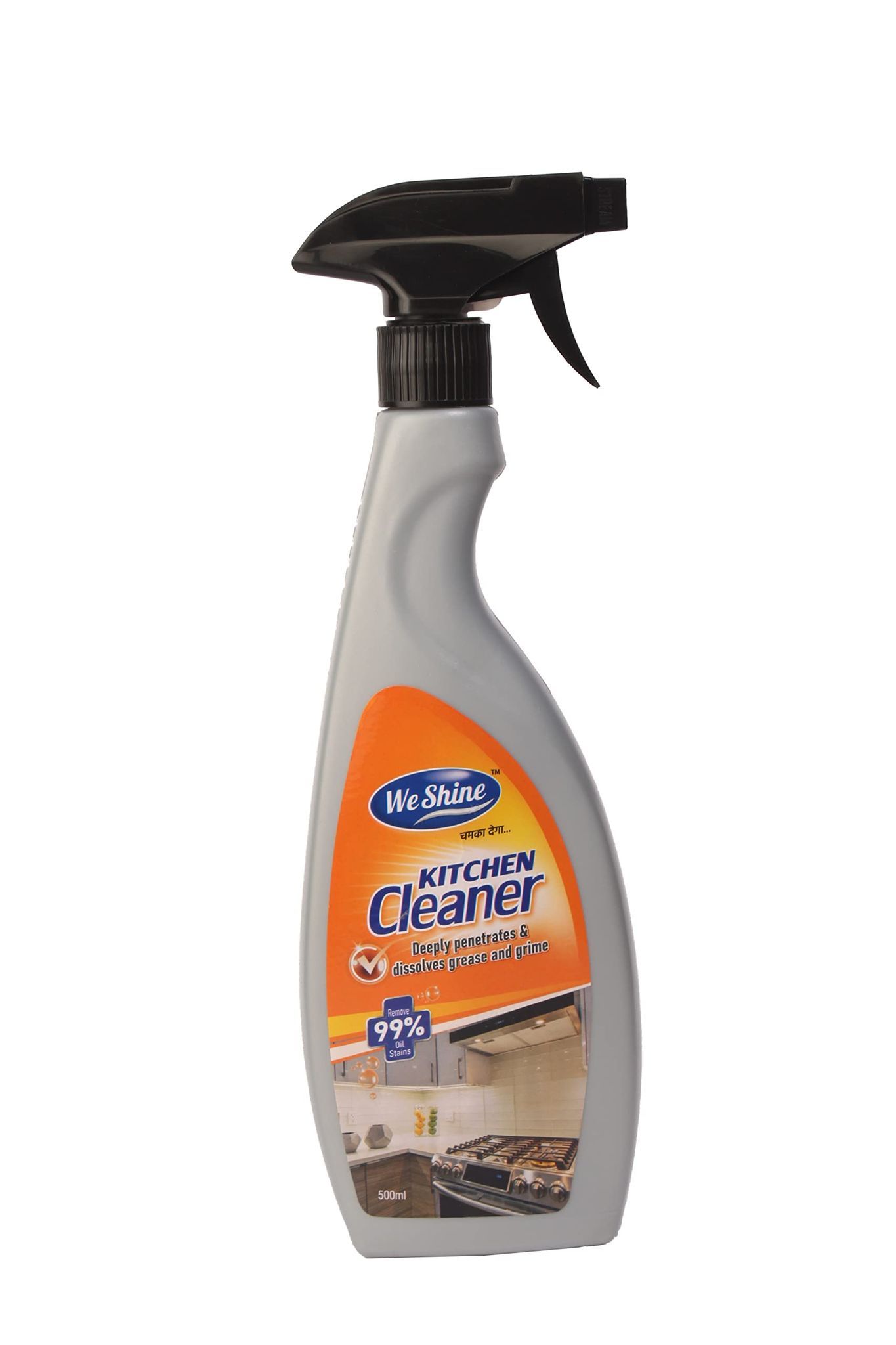 We Shine Kitchen Power Cleaner Liquid Spray | Kills 99% germs | Removes Grease, Dirt & Tough Stains - 500 Ml