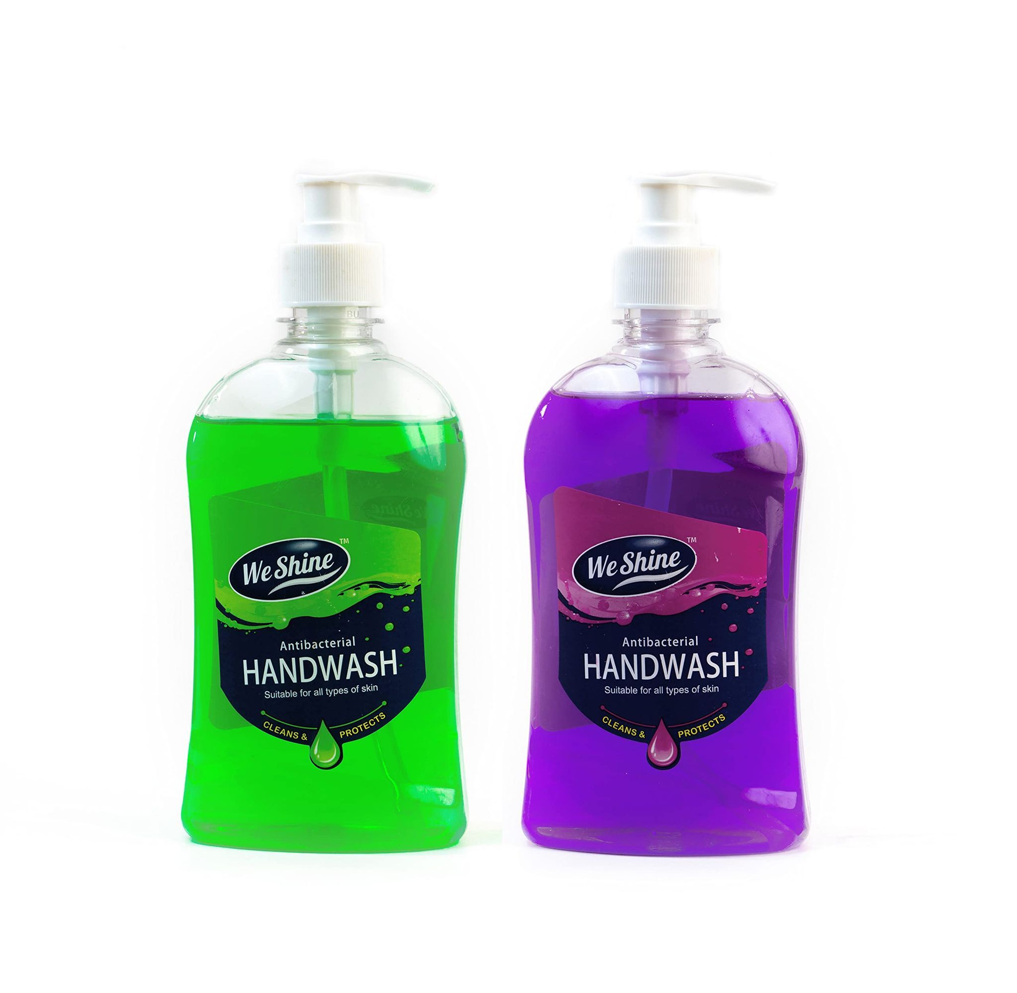 We Shine Germ Protection Hand Wash Liquid Soap Dispenser | Kills 99.99% Germs and Bacteria With Refreshing Fragrance -(500+500 ML)