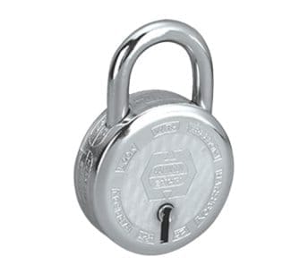 Harrison T-26 0277 60mm Small Premium Round Padlock (Brass and Metallic)