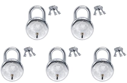 Harrison T-26/BCP-0272 Five levers and 40MM Body Padlock with 3 Keys (Pack of 5)