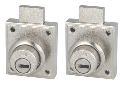 Harrison H-0090_PK2 Zinc Five Pin Furniture Lock piece (Silver,Pack of 2)