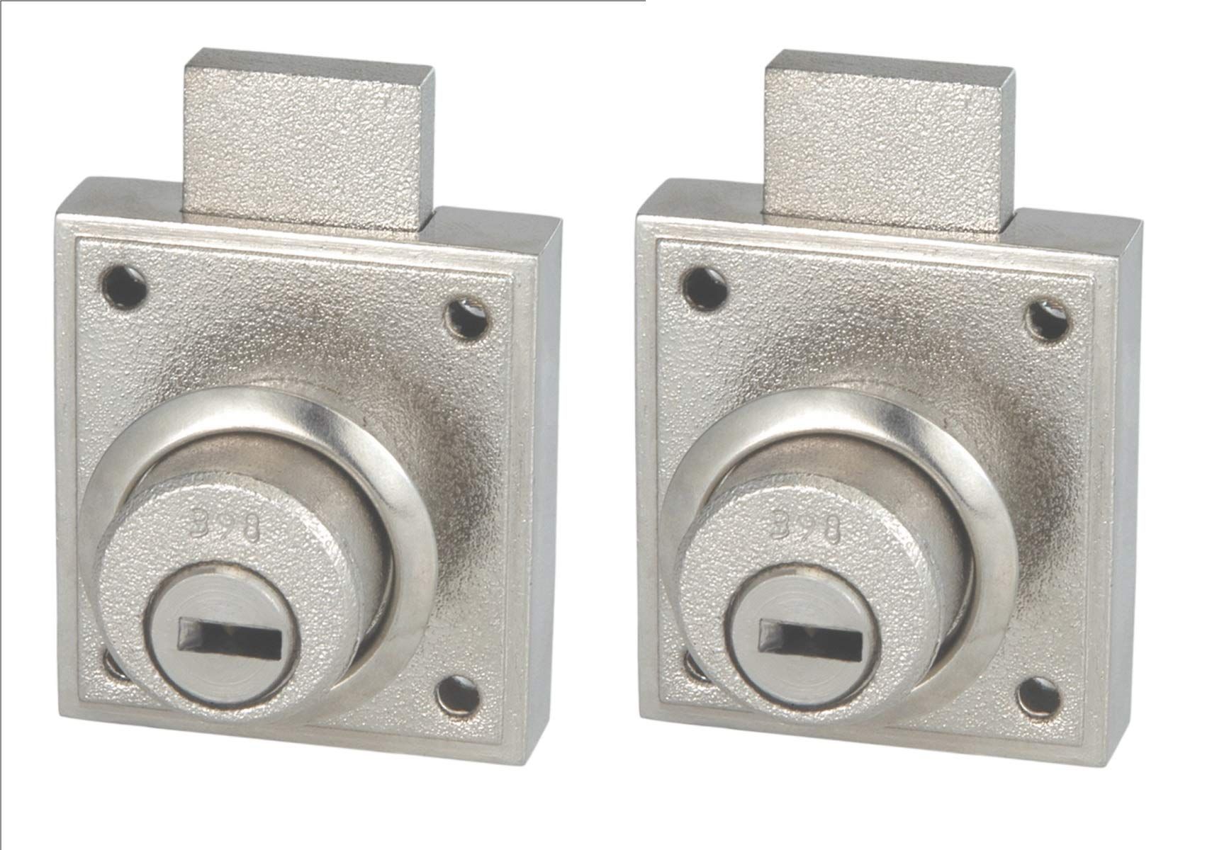 Harrison H-0090_PK2 Zinc Five Pin Furniture Lock piece (Silver,Pack of 2)