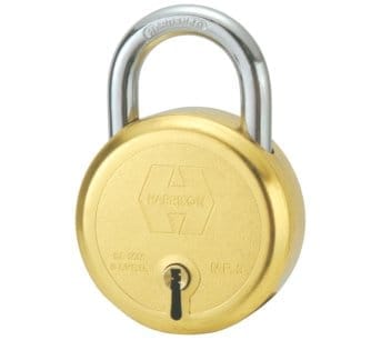 Harrison MP-3 0054 50mm Small Brass Round Padlock (Brass and Metallic)