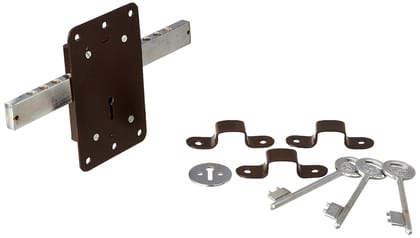 Harrison H-0494 Iron Three Lever Godown Lock piece (Silver)