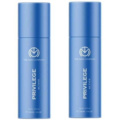 The Man Company Privilege Active Deodorant for Men 150ml*2 The Man Company Privilege Active Deodorant for Men 150ml*2