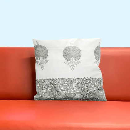 Peacock Handblock Printed Cushion Covers (Set of 5) Peacock Handblock Printed Cushion Covers (Set of 5)