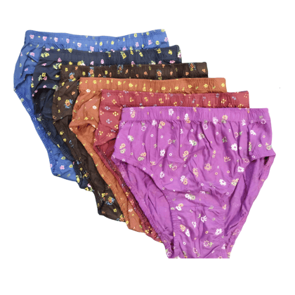 Maxolity® women's Daily wear Panties Briefs, Cotton Panty multicolor panties set, pack of 6 Maxolity® women's Daily wear Panties Briefs, Cotton Panty multicolor panties set, pack of 6