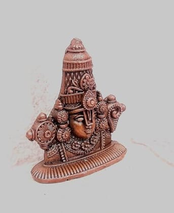 Searchers Paradise - Copper Idols  of god Perumal 1.6 inches, Copper Handmade 50 Grams, Patina Antique Finish, Pack of 1 Piece