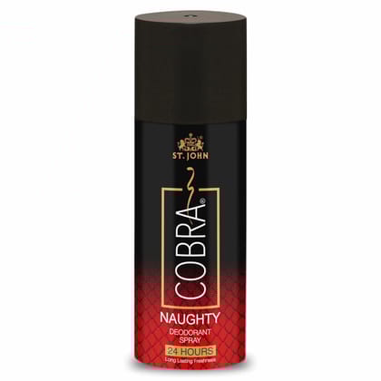 ST.JOHN Cobra Deodorant Naughty Long Lasting Perfumed Body Spray | Long Lasting Deodorant Spray For Men & Women - 150 ML