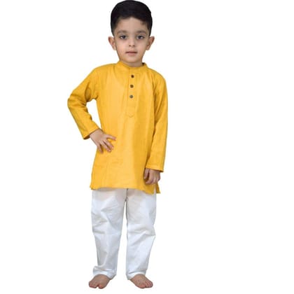 MAITREYO Baby Boy's Yellow Cotton Kurta Pyjama Set MAITREYO Baby Boy's Yellow Cotton Kurta Pyjama Set