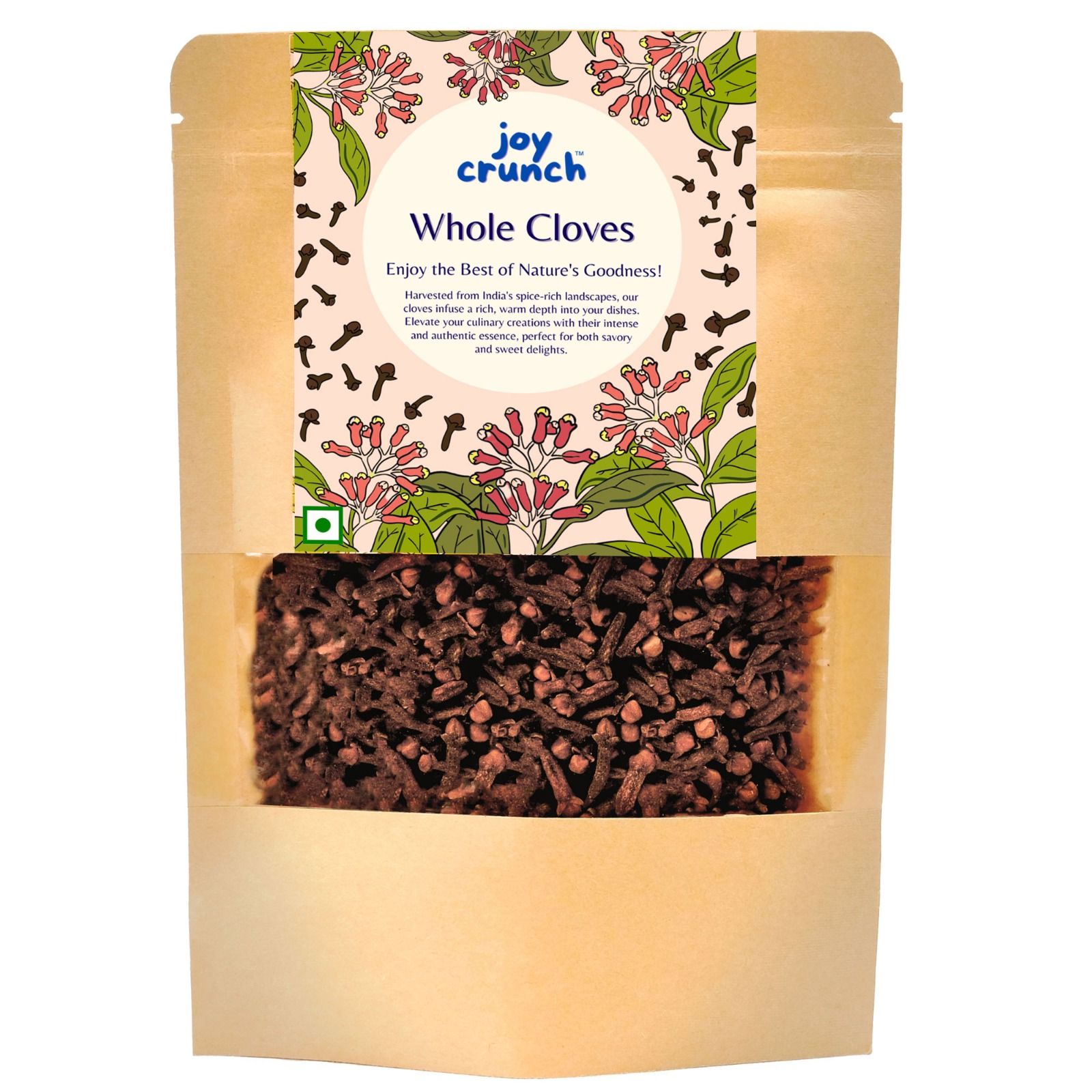 Joy Crunch Premium Cloves Whole 100gm | Kerala Cloves Original | Rich In Nutrition | Sabut Laung | Ground Clove | Clove Whole