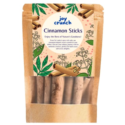 Joy Crunch Premium Cinnamon Stick 100g | Srilankan Cinnamon Sticks Original | Antioxidant Rich & High in Quality | Polished Dalchini Cinnamon Stick Joy Crunch Premium Cinnamon Stick 100g | Srilankan Cinnamon Sticks Original | Antioxidant Rich & High in Quality | Polished Dalchini Cinnamon Stick