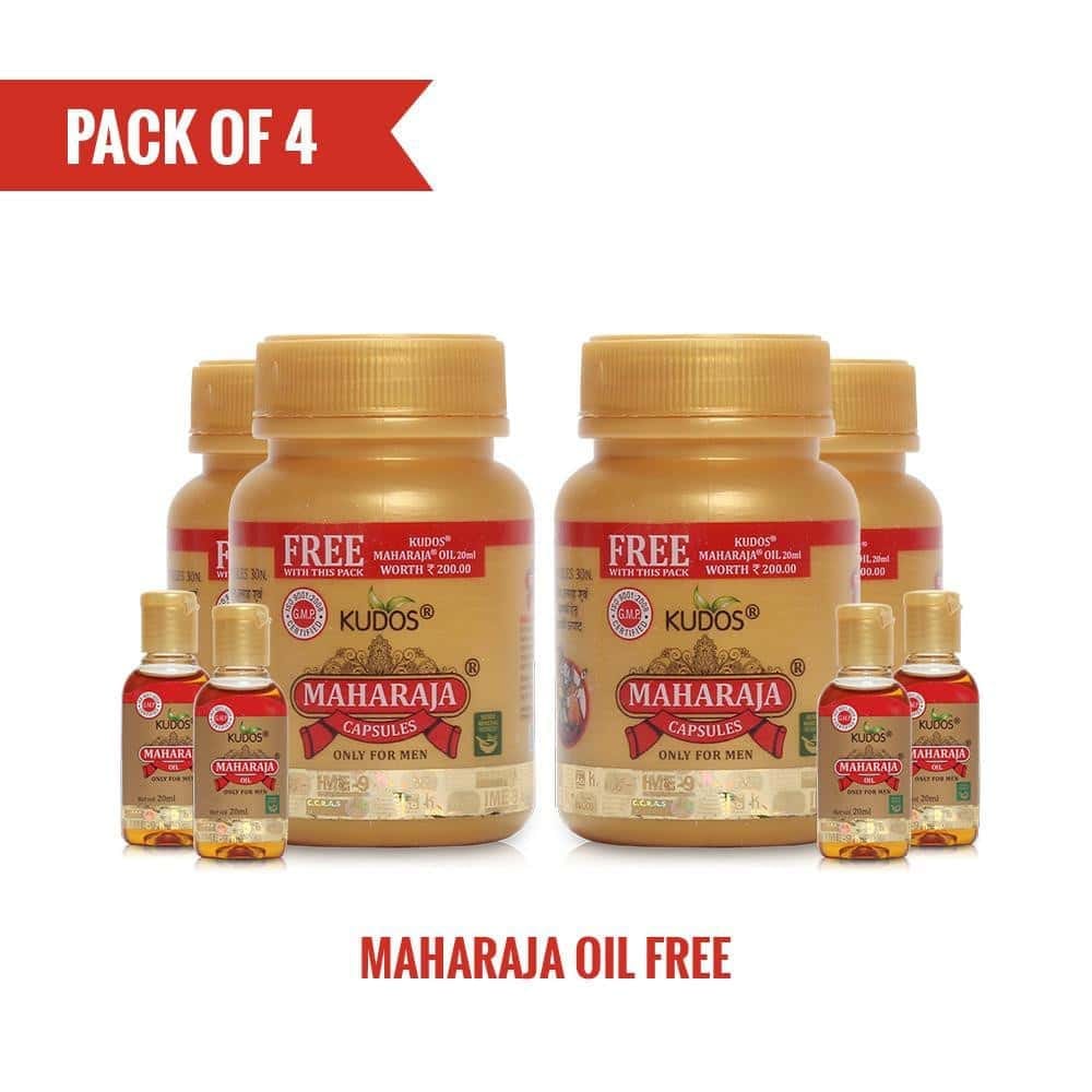 Kudos Maharaja Caps| Male Wellness Capsules | (Pack Of 4)