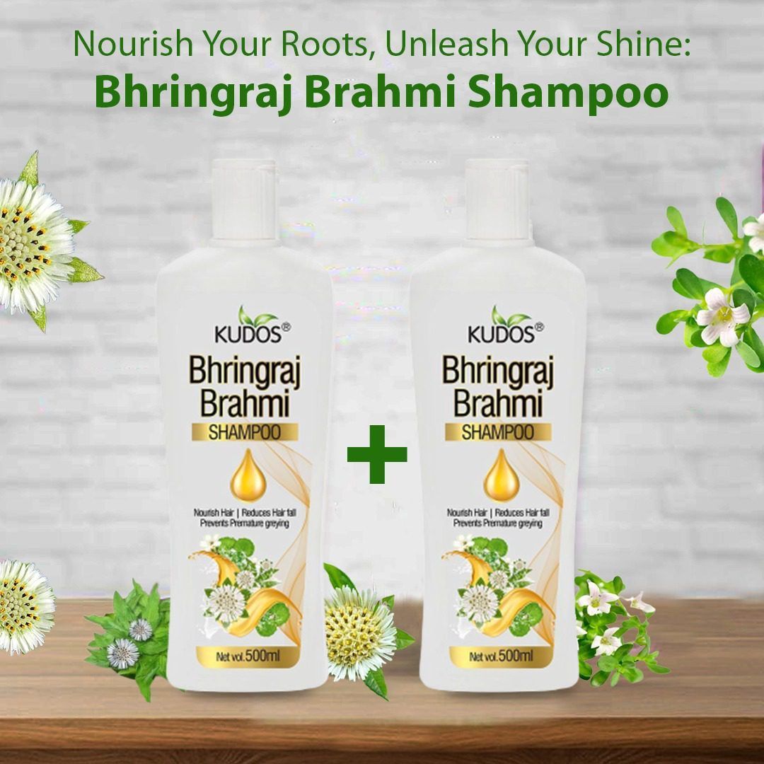Kudos Bhringraj Brahmi Shampoo (Pack Of 2)