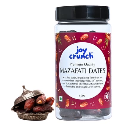 Joy Crunch Khajoor Dates 500gm | Khajur Dry Fruit | Rich in Iron, Fibre & Vitamins | Mazafati Premium Dates | Khajur Dry Fruits | Healthy & Nutritious Soft Dates | Dates Kimia 500 grams Joy Crunch Khajoor Dates 500gm | Khajur Dry Fruit | Rich in Iron, Fibre & Vitamins | Mazafati Premium Dates | Khajur Dry Fruits | Healthy & Nutritious Soft Dates | Dates Kimia 500 grams