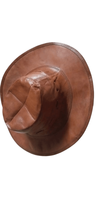Bhakri Devi Handicrafts Handicraft Leather New Generation Outback Hat  boy and girl  Best Gifting Made by Awarded Indian Artisan Color Brown