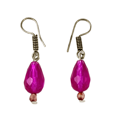 Drop Glass Bead Earrings-(ER-05)