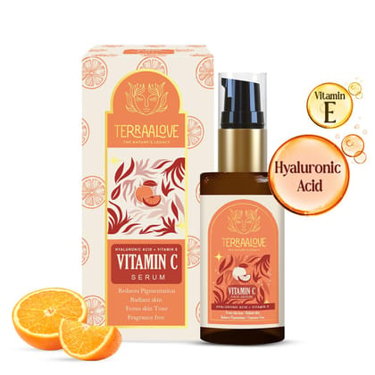 Terraalove Vitamin C Face Serum with Hyaluronic Acid + Vitamin E Terraalove Vitamin C Face Serum with Hyaluronic Acid + Vitamin E