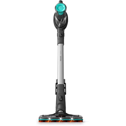 Philips Domestic Appliances Speedpro Cordless Vacuum Cleaner FC6726/01 With Led Nozzle and Mini Turbo Brush Attachment, Deep Black, Medium