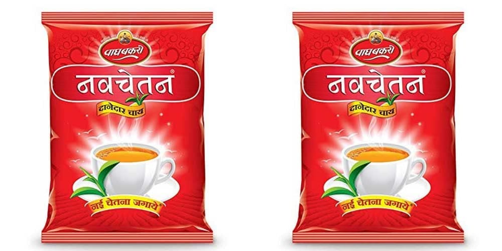 Wagh Bakri Navchetan Danedar Chai | Strong Leaf Tea | 250 Gm Pack | Pack of 2 | 500 Gm Pack