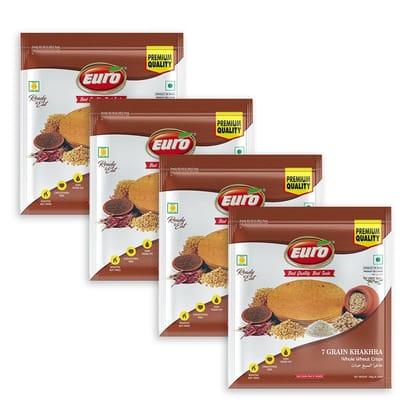Euro 7 Grain Whole Wheat Khakhra (Pack of 4)