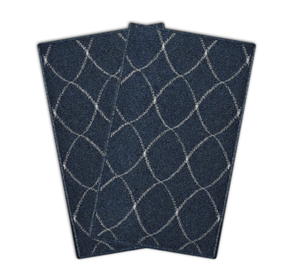 Homitecture Premium 40 x 60 cm Doormats with Anti-Skid Backing - Non-Slip Indoor/Outdoor Entrance Mat - Durable Mats - Ideal for Home/Office (Blue Cross, Pack of 2)