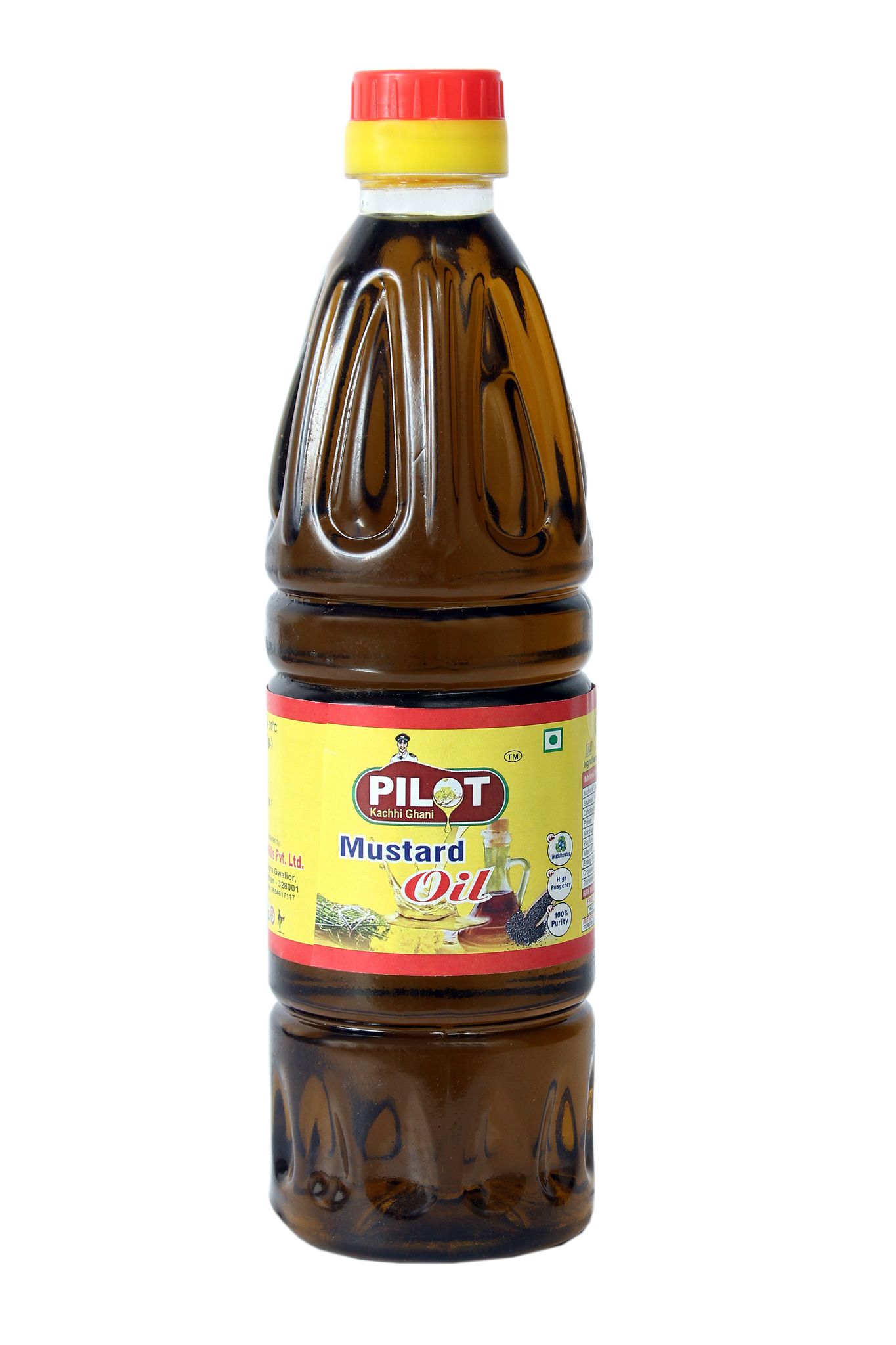 Pilot Cold Pressed Kachhi Ghani Mustard Oil, 500ML
