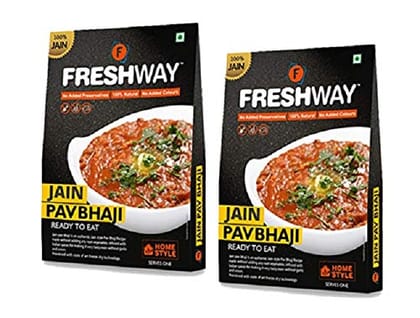 Freshway Jain Pav Bhaji(Pack of 2) | A Nutritious, Flavor Packed Indian Comfort Meal in Minutes Freshway Jain Pav Bhaji(Pack of 2) | A Nutritious, Flavor Packed Indian Comfort Meal in Minutes