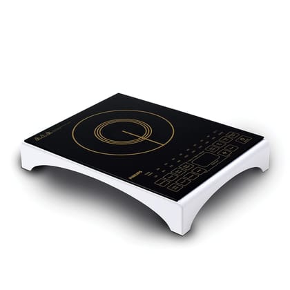 Philips Viva Collection HD4938/01 2100-Watt Glass Induction Cooktop With Sensor Touch & Full Crystal Glass (Black)
