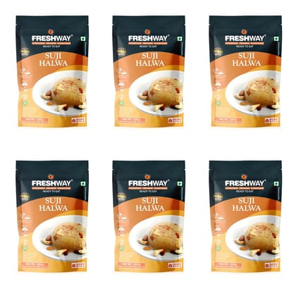 Freshway Suji Halwa Ready to Eat | A Nutritious, Flavor Packed Indian Comfort Meal in Minutes Freshway Suji Halwa Ready to Eat | A Nutritious, Flavor Packed Indian Comfort Meal in Minutes