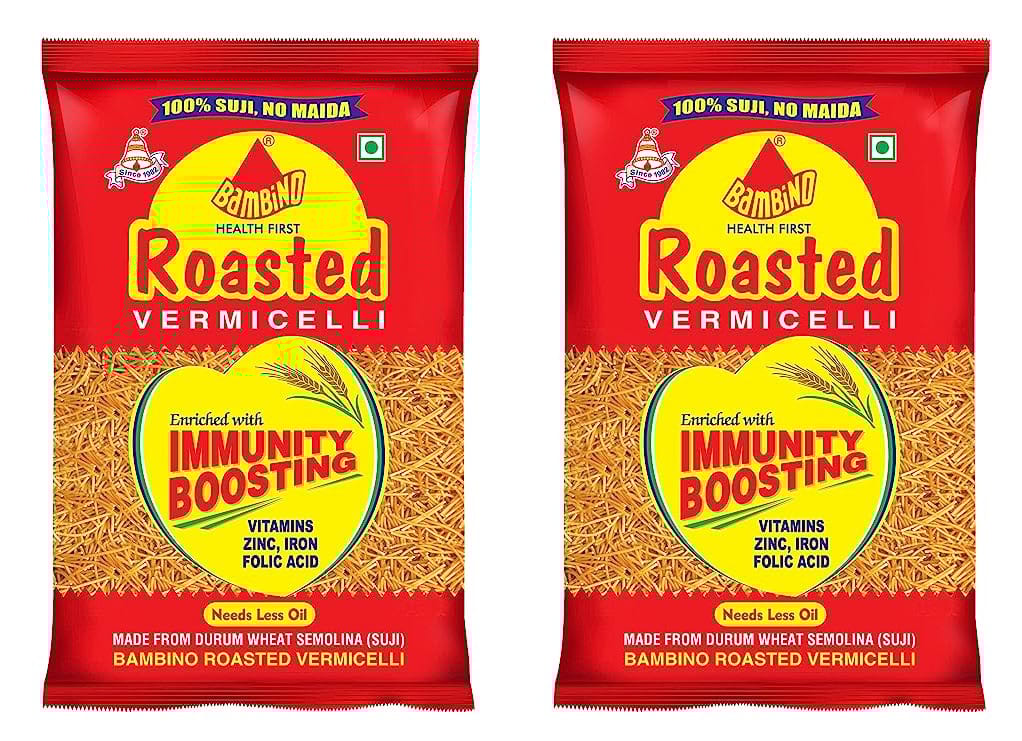 Bambino Vegetarian Vermicelli | Roasted Sewaiyan | 400 grams each | Pack of 2 | 800 gm Pack