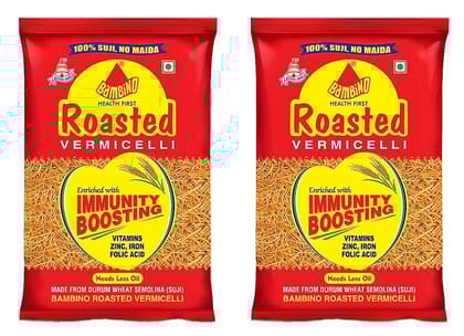 Bambino Vegetarian Vermicelli | Roasted Sewaiyan | 900 gm each | Pack of 2 | 1800 gm Pack
