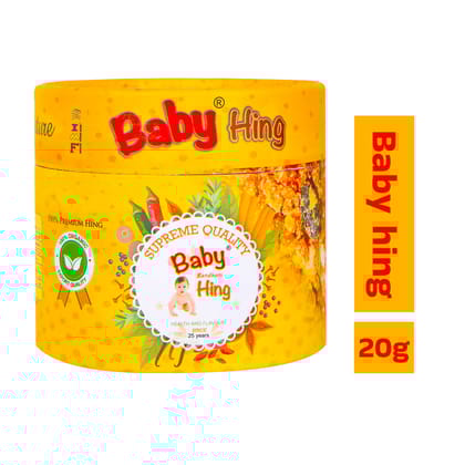 BABY Hing Crystals Strong Asafoetida (20g) | 100% Pure and Organic Hing for Cooking | Premium-Quality Hing